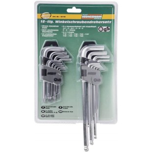 Mannesmann M18170 Lot de 18 cle Allen/Torx et a  bout rond