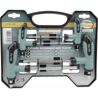Bruder Mannesmann 8 pieces pieces Profil T Jeu de cles avec poignee en T, 1 piece, m18198