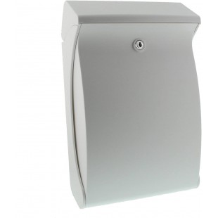 BURG-WACHTER, Boite aux Lettres Compacte avec Arret de Porte, Format de Fente: A4, PVC, Swing 4905 W, Blanc