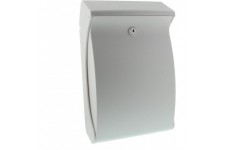 BURG-WACHTER, Boite aux Lettres Compacte avec Arret de Porte, Format de Fente: A4, PVC, Swing 4905 W, Blanc