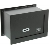 BURG-WACHTER Coffre-fort mural avec cle, Point-Safe, Encastrable, pour montage mural, 3,5 l, 6,6 kg, PW 1 S, Noir