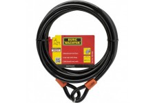 BURG-WACHTER Cable de securite avec oe“illets, Cable en acier gaine (sans cadenas), Securite pour meubles de jardin, velo, moto,