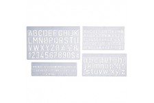 07012 Kit trace-lettres avec 3 hauteurs de caractere 5 mm/10 mm/20mm - Pack de 4