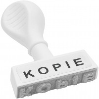 19324 Roulement texte empreinte Tampon Copie, plastique, largeur env. 45 mm, hauteur des caracteres : 6,5 mm, poignee ergonomiqu