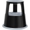 212101 Tabouret marchepied mobile en metal Noir