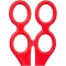 07373 Ciseaux therapeutiques de bricolage ronds a  double poignee Rouge
