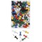 54299 epingles Diabolo forme de dans une boite transparente, 100 Pieces, farbigsortiert