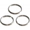 2623016 Anneaux Porte-cles Metal anneaux (Diametre, nickelee) 100 pieces, argent 20 mm