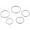 26230015 Anneau porte-cles en metal 15 pieces assorties