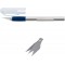 078621 Scalpel avec 3 lames de rechange Argent