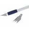 078621 Scalpel avec 3 lames de rechange Argent