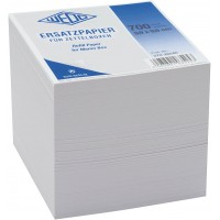 - Porte bloc-notes, 99 x 99 mm, blanc, 700 feuilles emballe en unite (270 26540)