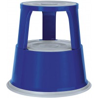 212103 Tabouret marchepied mobile en metal Bleu