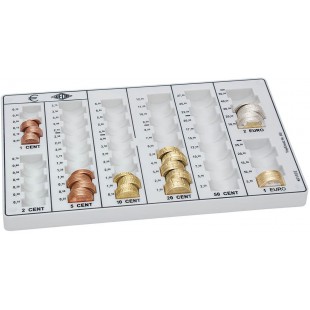 Monnayeur de rechange pour caisse a  monnaie EUROPA 26,2x16,0x3,0mm Gris lumiere