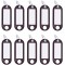 262801800 Porte-cles plastique (avec anneau, interchangeables etiquettes) Lot de 100 noir