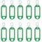 262103404 Porte-cles plastique (avec crochets en S, etiquettes interchangeables) Lot de 10, Vert