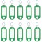 262103404 Porte-cles plastique (avec crochets en S, etiquettes interchangeables) Lot de 10, Vert