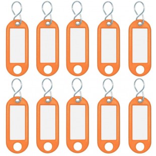 Badge de porte-cles 262 103406, orange, lot de 10