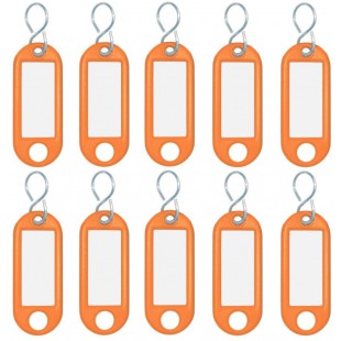 Badge de porte-cles 262 103406, orange, lot de 10