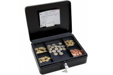 145421H Caissette a  monnaie a  5 compartiments avec clip 30 x 24 x 9 cm Noir
