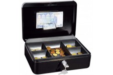 145303H,Caissette a  monnaie a  5 compartiments avec clip 25,0x18,0x9,0cm - bleu