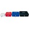 145303H,Caissette a  monnaie a  5 compartiments avec clip 25,0x18,0x9,0cm - bleu