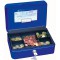 - 145300H - Caissette a  monnaie a  5 compartiments avec clip - 25 x 18 x 9 cm - Blanc