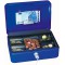 - 145300H - Caissette a  monnaie a  5 compartiments avec clip - 25 x 18 x 9 cm - Blanc
