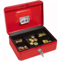 - 145321H - Caissette a  monnaie a  5 compartiments avec clip - 25 x 18 x 9 cm - Noir