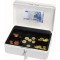 - 145321X - Caissette a  monnaie a  5 compartiments - 25 x 18 x 9 cm - Noir