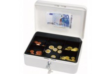 - 145321X - Caissette a  monnaie a  5 compartiments - 25 x 18 x 9 cm - Noir
