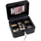 145221H Caissette a  monnaie a  5 compartiments avec clip 20 x 16 x 9 cm Noir