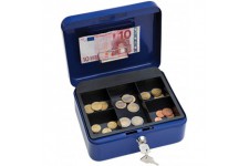 Wedo 145203H Caissette a  monnaie a  5 compartiments avec clip 20 x 16 x 9 cm Bleu