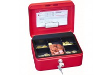 145202H Caissette a  monnaie a  5 compartiments avec clip 20 x16 x 9 cm Rouge
