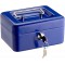 145103H Caissette a  monnaie a  4 compartiments avec clip 15,2 x 11,5 x 8 cm Bleu