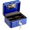 145103H Caissette a  monnaie a  4 compartiments avec clip 15,2 x 11,5 x 8 cm Bleu