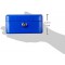 145103H Caissette a  monnaie a  4 compartiments avec clip 15,2 x 11,5 x 8 cm Bleu