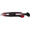 78409 Cutter professionnel Auto Load Guide de lame en metal, 9 mm, rouge/noir