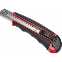 078418 Cutter a  recharge automatique 18 mm 6 lames inclues dans le chargeur Rouge/Noir