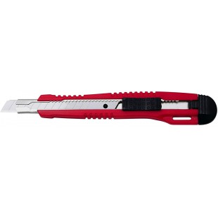 783009 professionnel Cutter lame standard, fuhrunng en metal, 9 mm, rouge/noir