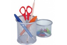 Office 065454 Set de pot a  crayons Argent