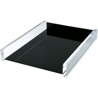 Acryl Exklusiv 0608001 Corbeille a  courrier A4 Transparent/Noir