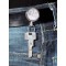 2624028 Clip ceinture Cordon porte-cles en metal, 60 cm, chrome