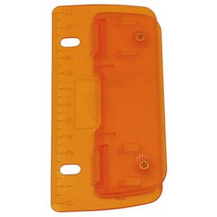 67806 2 poche Perforatrice pour classement en plastique pour 8 cm trou avec echelle 12 cm Orange