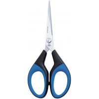 9896 Ciseaux en acier inoxydable avec poignee softcut 15,2 cm Noir/Bleu