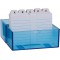 2507303 Fichier A7 avec cartes + registre alphabetique 200 cartes Transparent Bleu