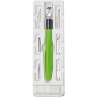 078722 Kit couteau de bricolage avec 6 lames de recHange Argent