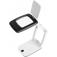 Loupe de poche avec LED Noir Blanc/Noir
