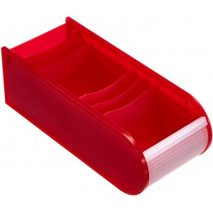 2508002 Fiches d'apprentissage A8, fermeture Store, 6 plaques de support + 100 cartes, 21,7 x 9,2 x 7,3 cm Ice Rouge