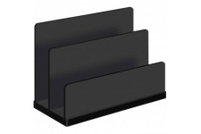 0633001 Black Office Porte-lettres acrylique a  2 compartiments Noir